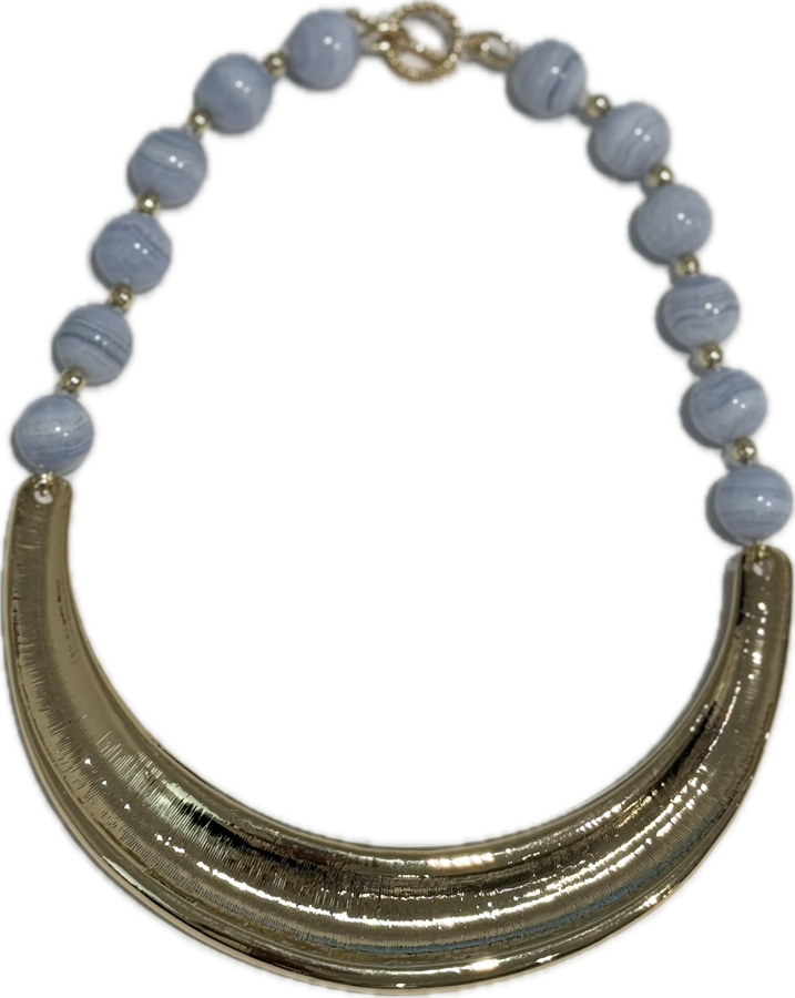 HM Crescent  Pendant Necklace