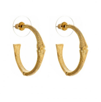 HM Small Gold Bamboo Hoops