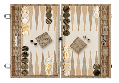 Leather Backgammon Set, Neutral