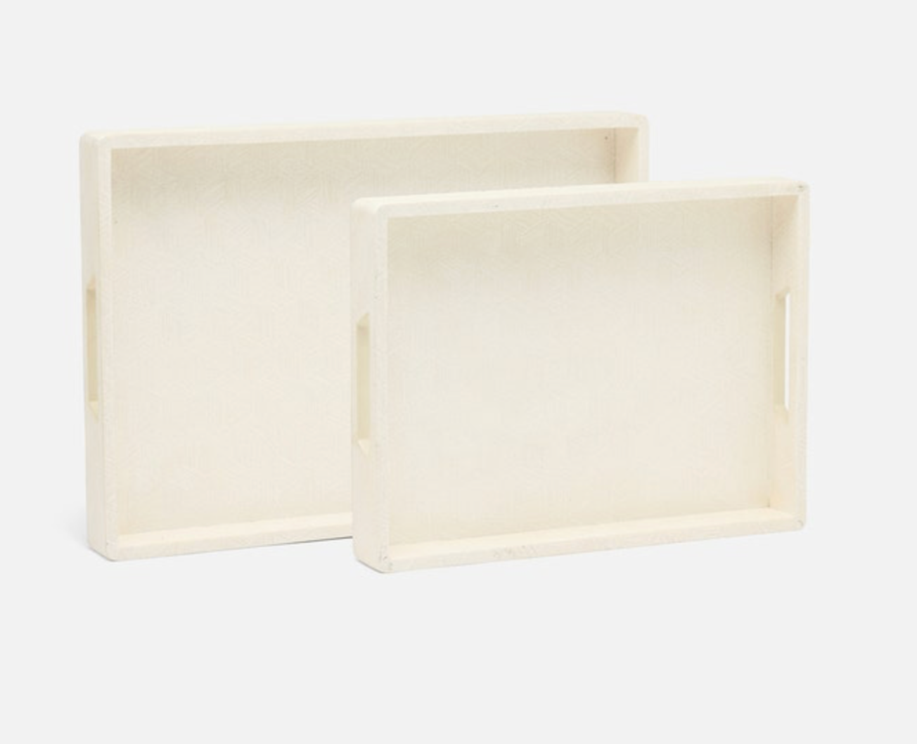 Faux Silk Tray, White