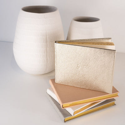 Goat Skin Leather Guest Book