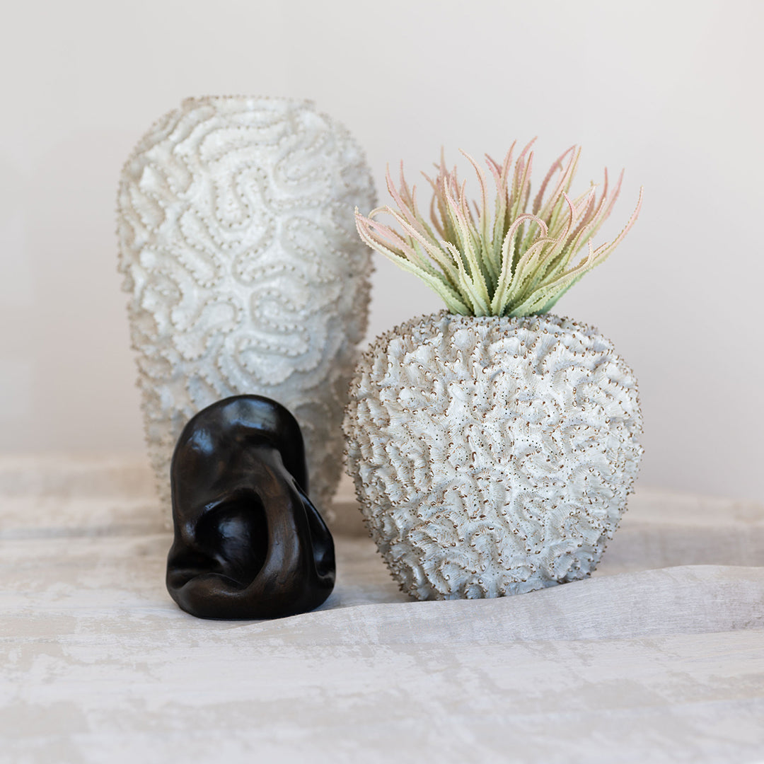 Swirling White Vase