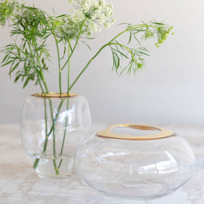 Gold Rimmed Organic Vase