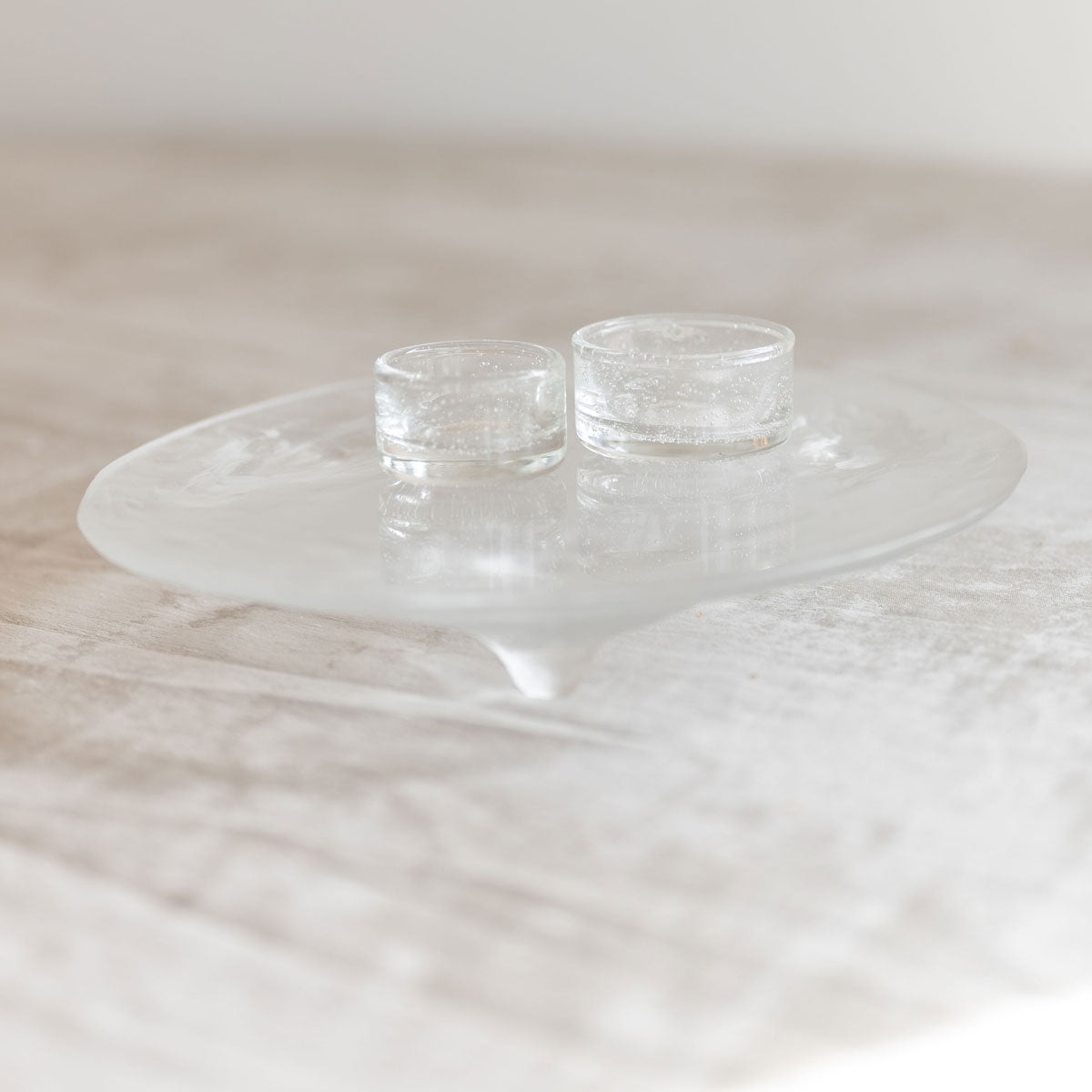 Clear Round Glass Tray