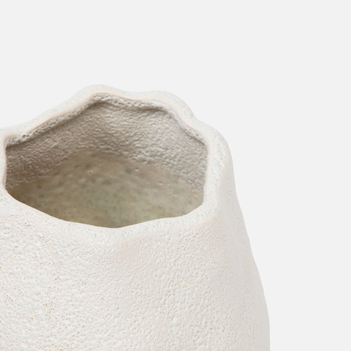 Porous White Ceramic Vase