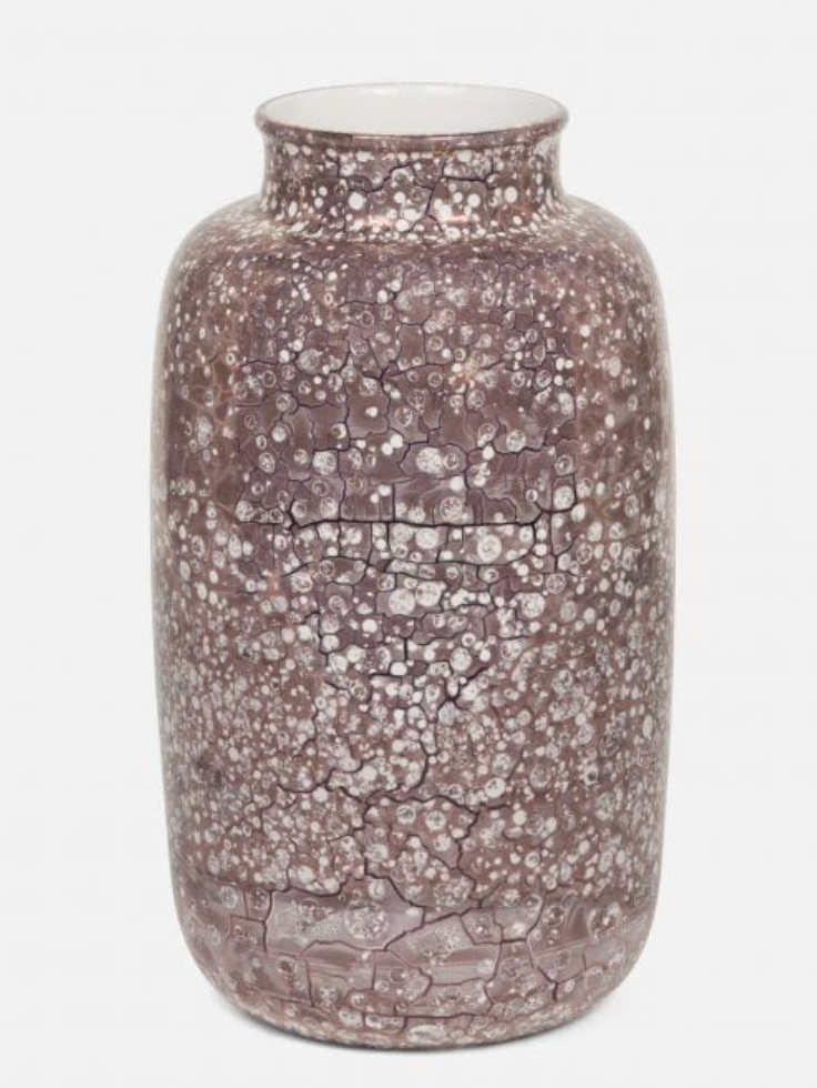 Crackled Mauve Vase