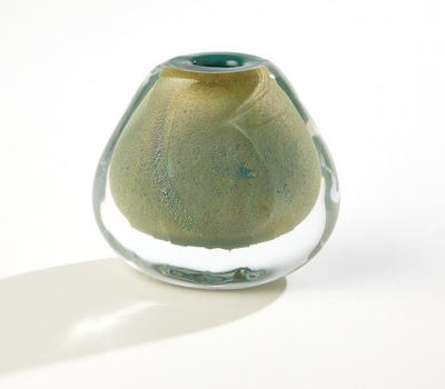Layers in Glass Vase, Gold