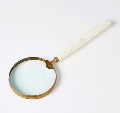 Magnifying Glass w/ Engraved Bone Handle