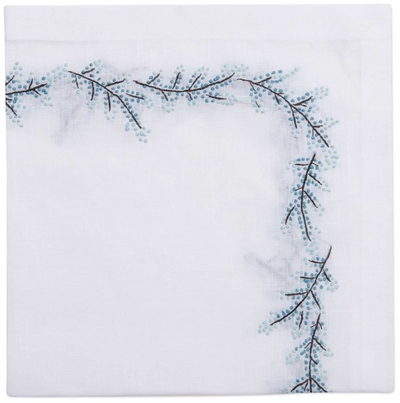 Floral Branch Embroidered Napkin (S/4)