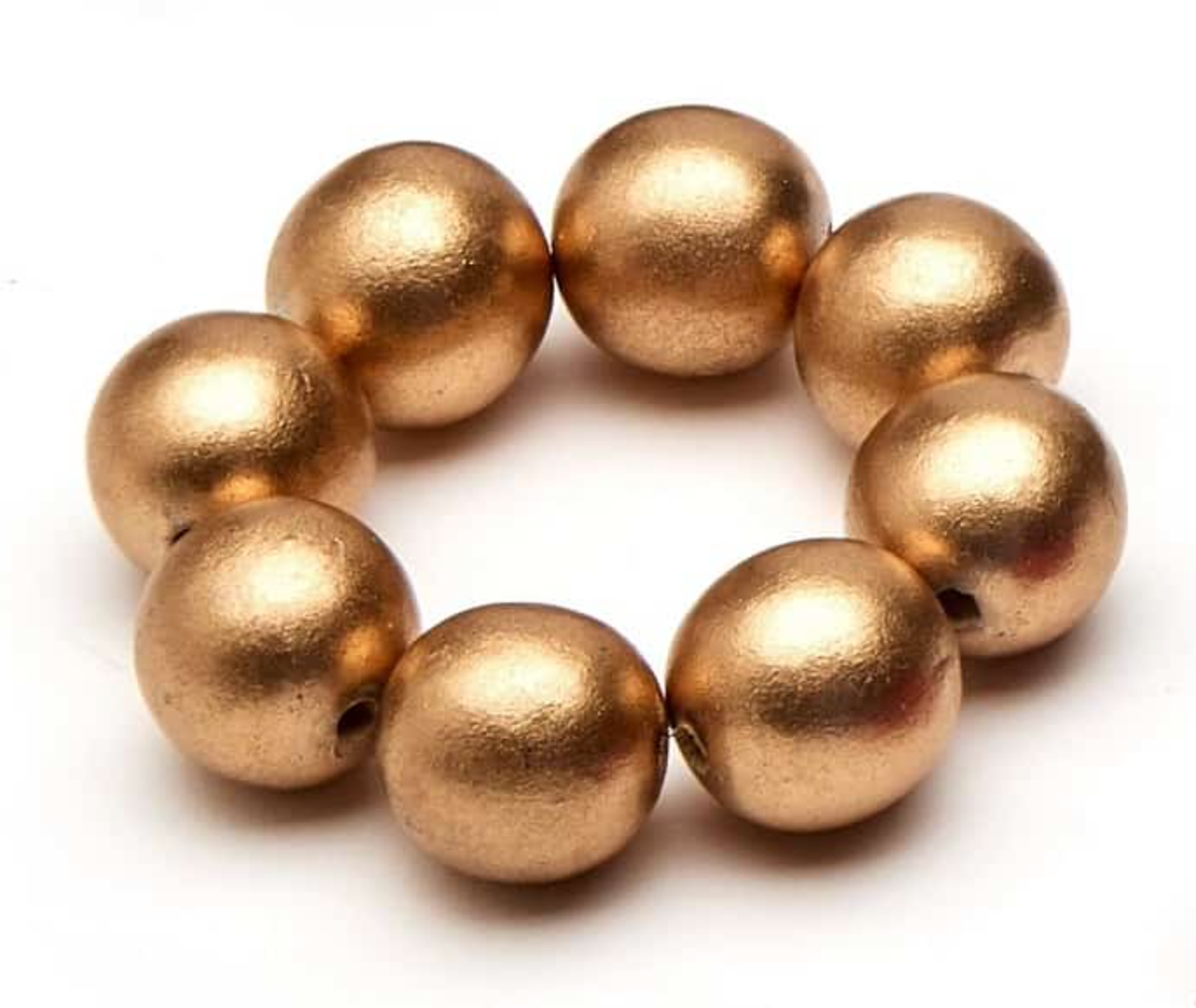 Gold Wood Bracelet Napkin Ring (S/4)