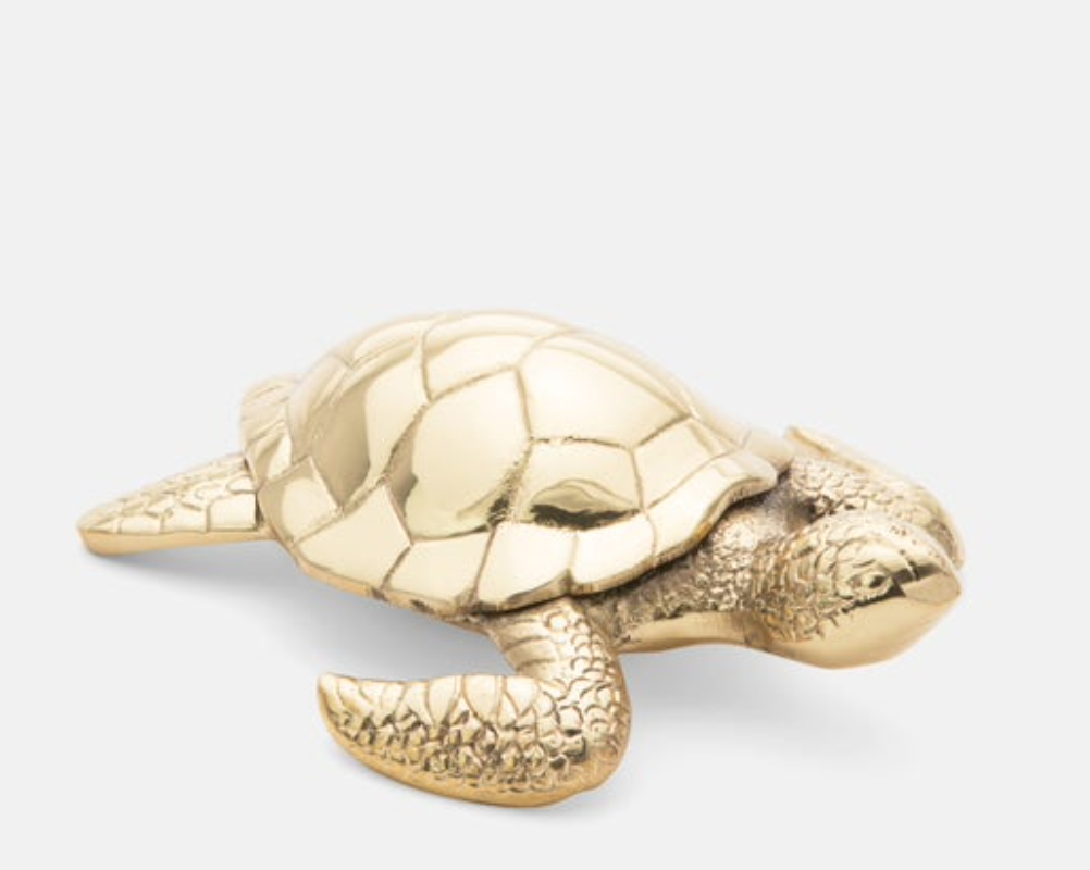 Gold Tortoise Paperweight