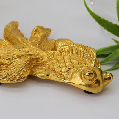 Antique Gold Koi Desk Ornament